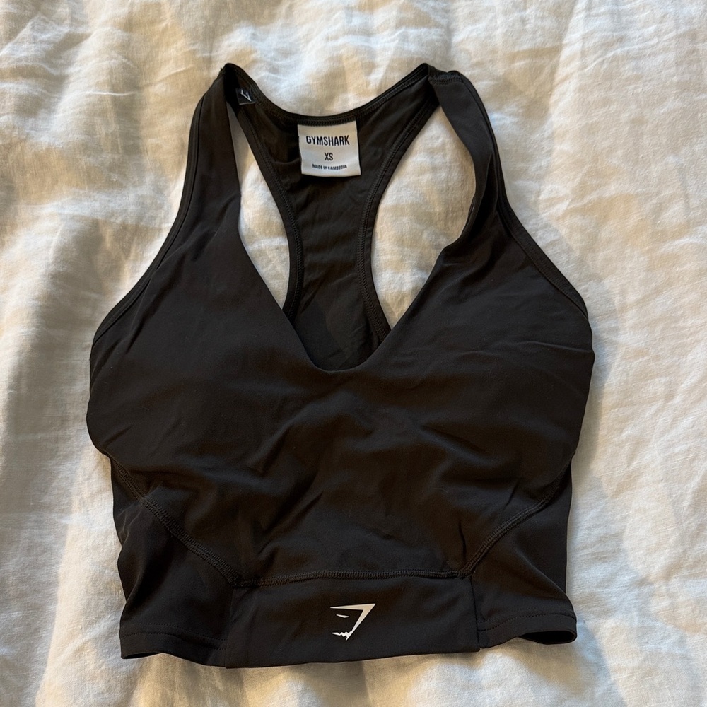 Gymshark Low Cut Olive Green Tank Top
